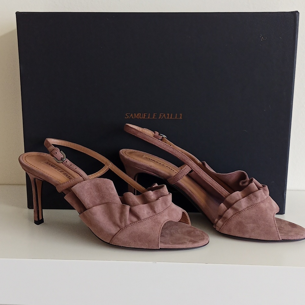 Samuele Failli suede sandals Size 7, color light pink